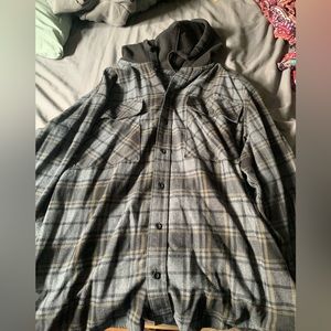 hooded flannel